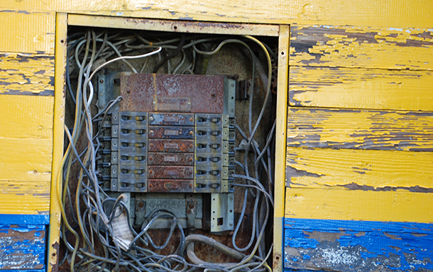 Old Rusty Switchboard