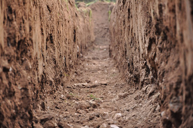 Soil Dug Out Trench