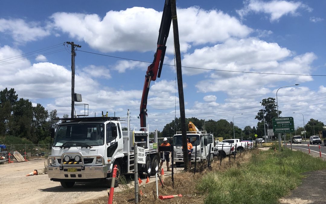 New Harwood 10 Metre Timber Pole Installed – Windsor
